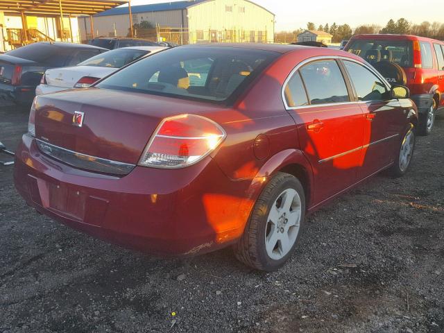 1G8ZS57B28F219521 - 2008 SATURN AURA XE MAROON photo 4