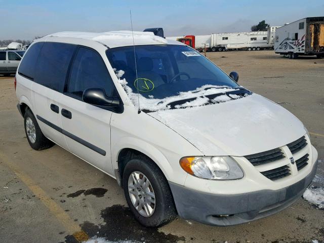 1D4GP25B77B214792 - 2007 DODGE CARAVAN SE WHITE photo 1