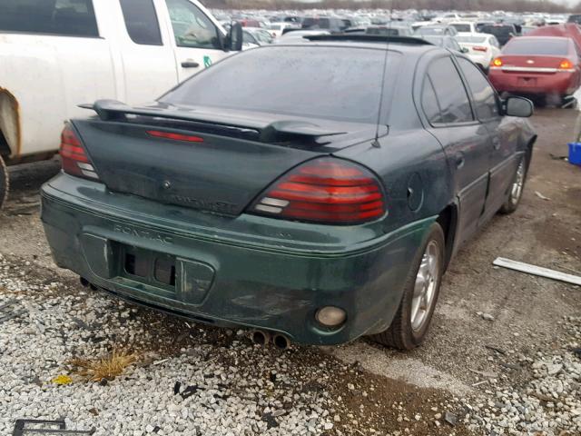 1G2NW52E81C245949 - 2001 PONTIAC GRAND AM G GREEN photo 4