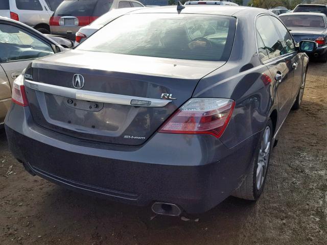 JH4KB2F68AC002779 - 2010 ACURA RL CHARCOAL photo 4