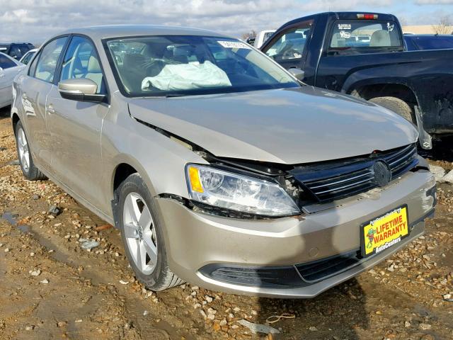 3VWLL7AJ2DM298975 - 2013 VOLKSWAGEN JETTA TDI BEIGE photo 1