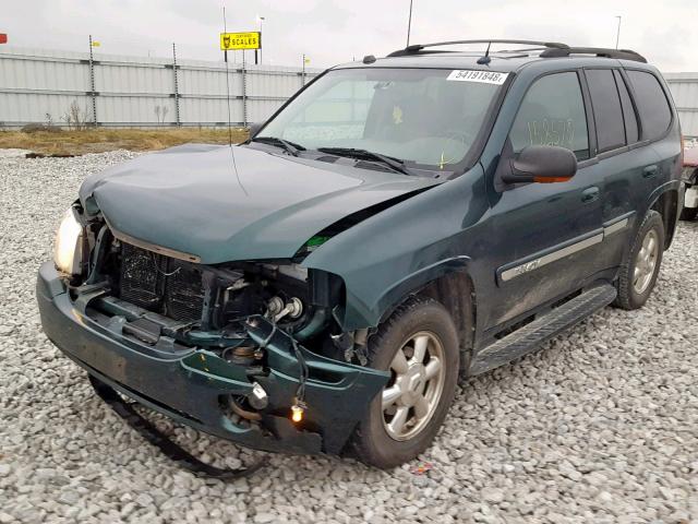 1GKDT13S552147152 - 2005 GMC ENVOY GREEN photo 2