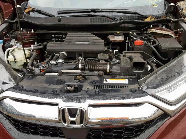 7FARW1H91JE025348 - 2018 HONDA CR-V TOURI MAROON photo 7