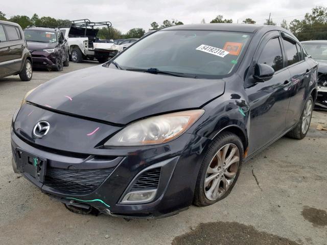 JM1BL1S59A1193825 - 2010 MAZDA 3 S BLACK photo 2