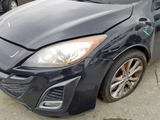 JM1BL1S59A1193825 - 2010 MAZDA 3 S BLACK photo 9