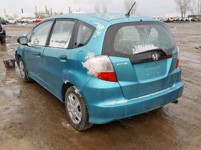 LUCGE8G38D3009351 - 2013 HONDA FIT DX-A TURQUOISE photo 3