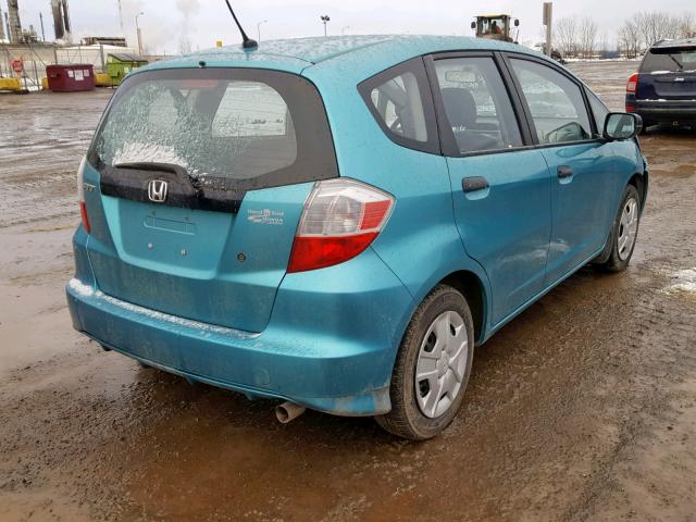 LUCGE8G38D3009351 - 2013 HONDA FIT DX-A TURQUOISE photo 4