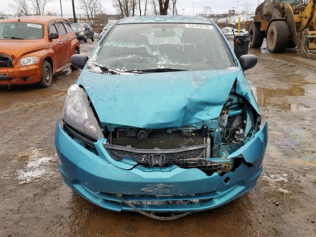 LUCGE8G38D3009351 - 2013 HONDA FIT DX-A TURQUOISE photo 9
