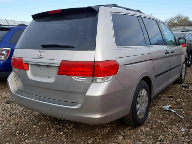 5FNRL38298B078926 - 2008 HONDA ODYSSEY LX SILVER photo 4