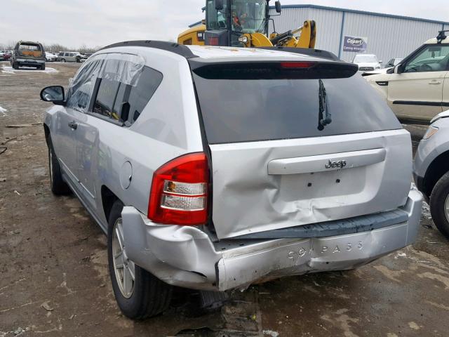 1J8FT47W38D654491 - 2008 JEEP COMPASS SP SILVER photo 3