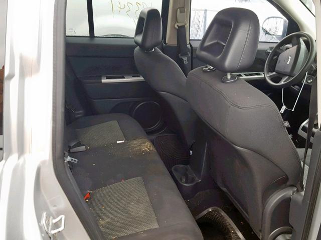 1J8FT47W38D654491 - 2008 JEEP COMPASS SP SILVER photo 6