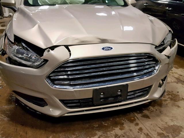 3FA6P0G74FR167694 - 2015 FORD FUSION S BEIGE photo 9