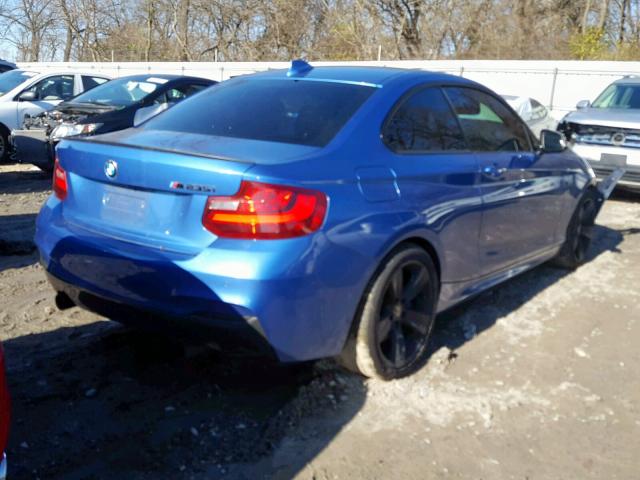 WBA1J7C54EVX33757 - 2014 BMW M235I BLUE photo 4