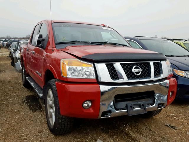 1N6AA0EC8BN310842 - 2011 NISSAN TITAN S RED photo 1