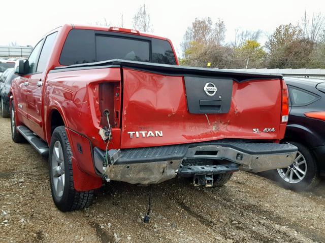 1N6AA0EC8BN310842 - 2011 NISSAN TITAN S RED photo 3