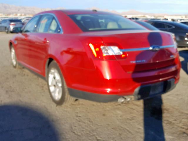 1FAHP2EW2CG107723 - 2012 FORD TAURUS SEL RED photo 3