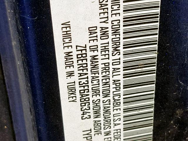 ZFBERFAT3F6A86343 - 2015 RAM PROMASTER 蓝色 照片 10