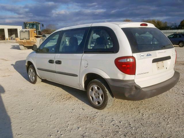 1B4GP25352B653114 - 2002 DODGE CARAVAN SE WHITE photo 3