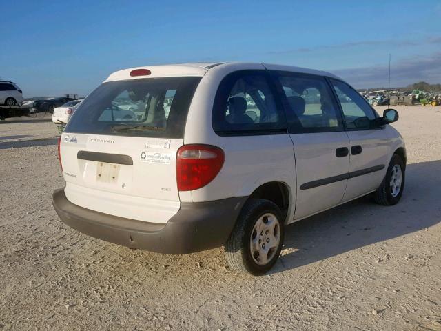 1B4GP25352B653114 - 2002 DODGE CARAVAN SE WHITE photo 4