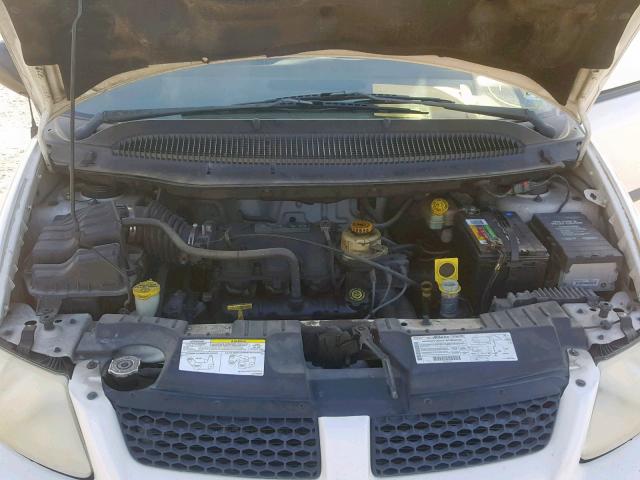 1B4GP25352B653114 - 2002 DODGE CARAVAN SE WHITE photo 7