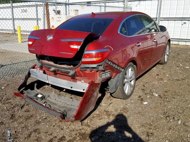 1G4PR5SK1E4100927 - 2014 BUICK VERANO CON RED photo 4