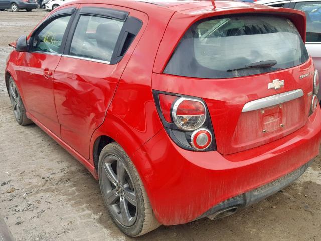 1G1JG6SB5D4225796 - 2013 CHEVROLET SONIC RS RED photo 3