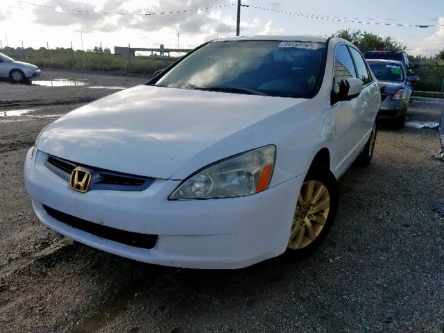 1HGCM56354A176530 - 2004 HONDA ACCORD LX WHITE photo 2