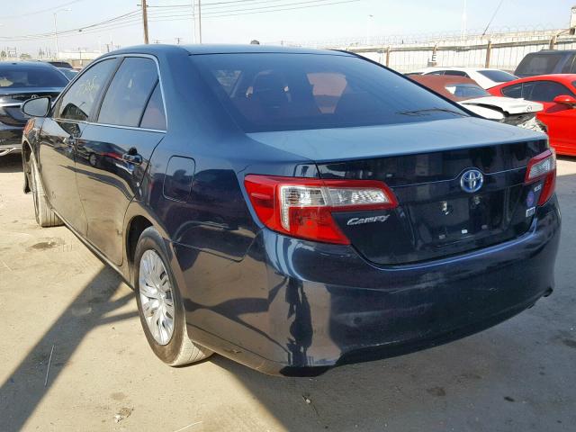 4T1BD1FK2CU011036 - 2012 TOYOTA CAMRY HYBR BLACK photo 3