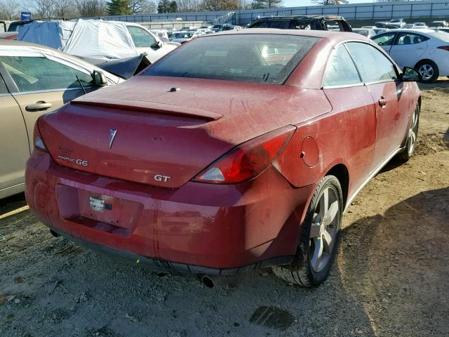 1G2ZH351X74225231 - 2007 PONTIAC G6 GT RED photo 4