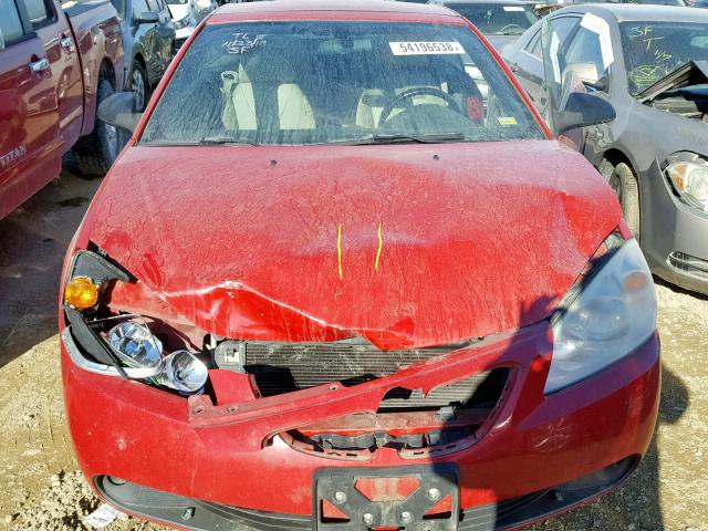 1G2ZH351X74225231 - 2007 PONTIAC G6 GT RED photo 7