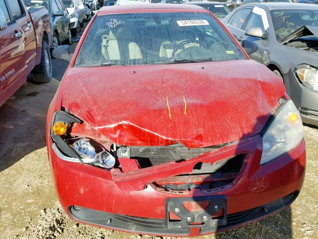 1G2ZH351X74225231 - 2007 PONTIAC G6 GT RED photo 9