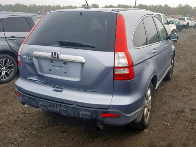 JHLRE48737C016397 - 2007 HONDA CR-V EXL BLUE photo 4