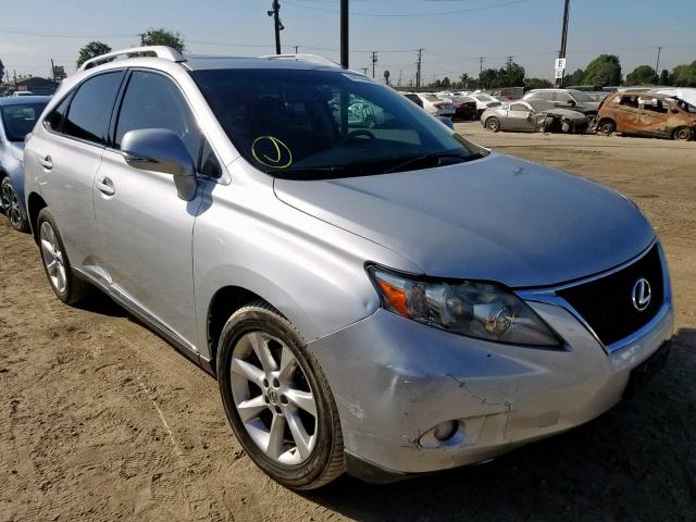 2T2ZK1BA5AC009552 - 2010 LEXUS RX SILVER photo 1