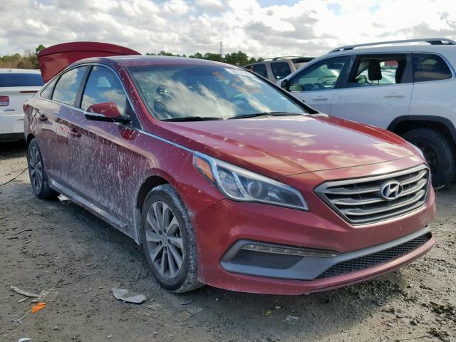 5NPE34AF0FH164089 - 2015 HYUNDAI SONATA SPO RED photo 1