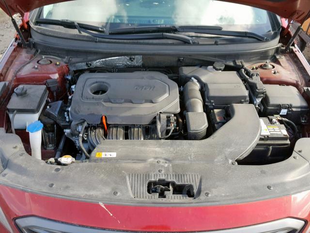 5NPE34AF0FH164089 - 2015 HYUNDAI SONATA SPO RED photo 7