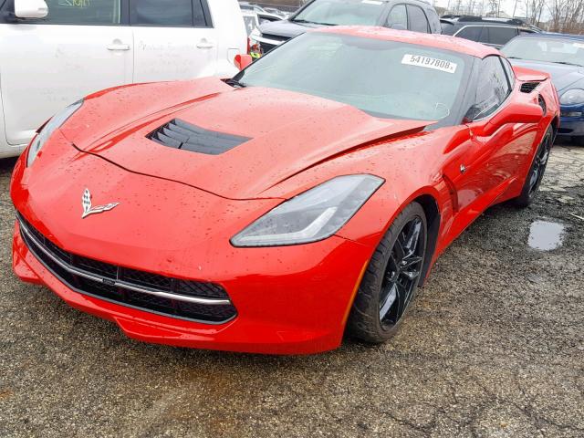 1G1YB2D7XG5110561 - 2016 CHEVROLET CORVETTE S RED photo 2