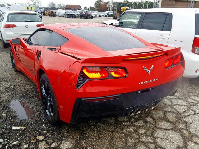 1G1YB2D7XG5110561 - 2016 CHEVROLET CORVETTE S RED photo 3