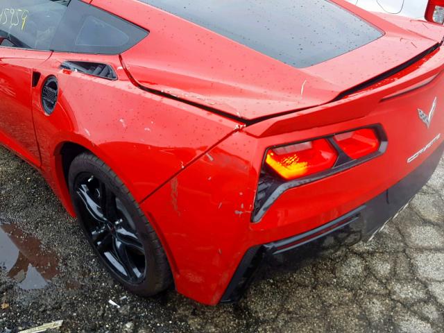 1G1YB2D7XG5110561 - 2016 CHEVROLET CORVETTE S RED photo 9