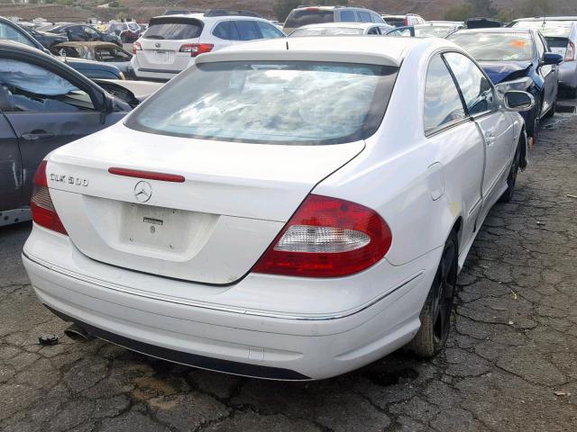 WDBTJ75J13F016289 - 2003 MERCEDES-BENZ CLK 500 WHITE photo 4