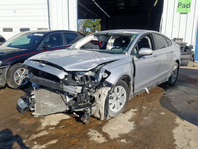 3FA6P0G71DR181839 - 2013 FORD FUSION S SILVER photo 2