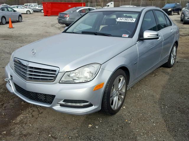 WDDGF4HB0CA618885 - 2012 MERCEDES-BENZ C 250 SILVER photo 2