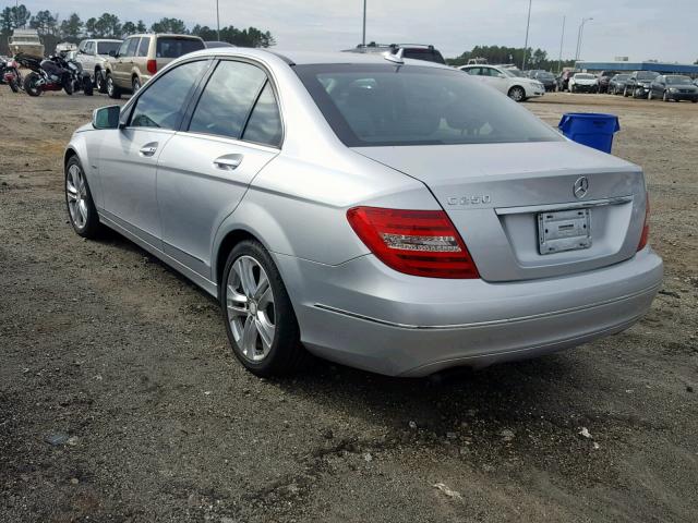 WDDGF4HB0CA618885 - 2012 MERCEDES-BENZ C 250 SILVER photo 3