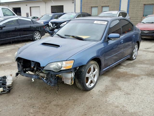 4S3BL676X54205161 - 2005 SUBARU LEGACY GT BLUE photo 2