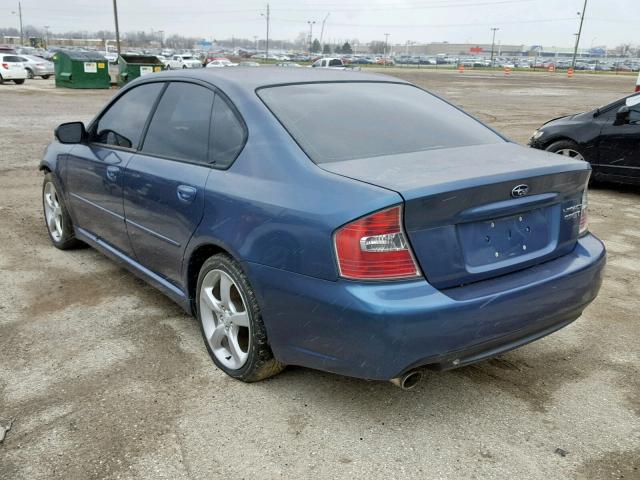 4S3BL676X54205161 - 2005 SUBARU LEGACY GT BLUE photo 3