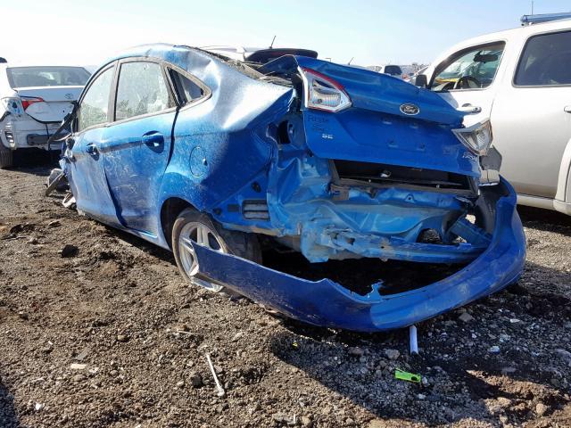 3FADP4BJ9HM110019 - 2017 FORD FIESTA SE BLUE photo 3