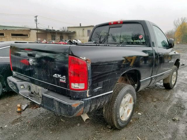 1D7HU16D35J590967 - 2005 DODGE RAM 1500 S BLACK photo 4