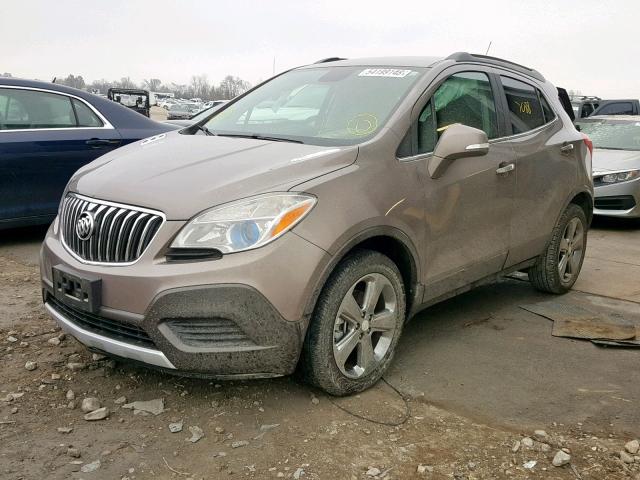 KL4CJASB8EB622513 - 2014 BUICK ENCORE BROWN photo 2