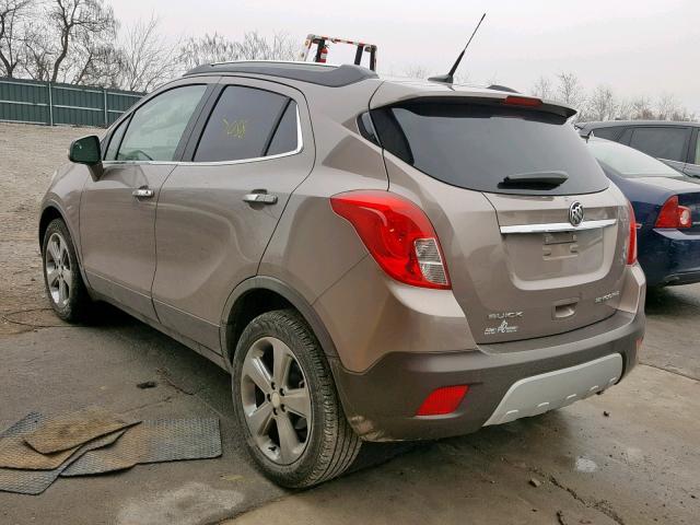 KL4CJASB8EB622513 - 2014 BUICK ENCORE BROWN photo 3