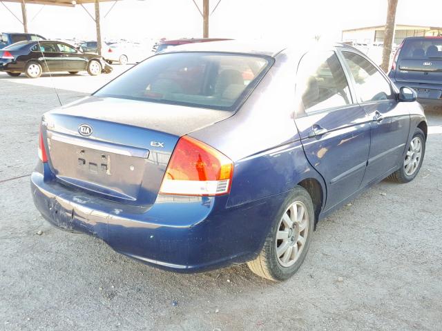 KNAFE121175448832 - 2007 KIA SPECTRA EX BLUE photo 4