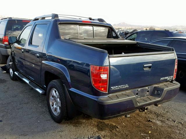 5FPYK1F48AB003946 - 2010 HONDA RIDGELINE BLUE photo 3